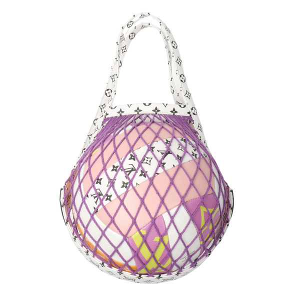 Louis Vuitton SS20 Pink White Black Monogram Giant Volleyball Purple Net Bag - Picture 6 of 16